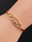 Fashion 1# Copper Plated Real Gold Color Inlaid Zirconium Star And Moon Bracelet