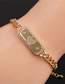 Fashion 1# Copper Plated Real Gold Color Love Bracelet