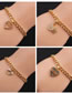 Fashion 4# Copper Diamond Love Heart Chain Bracelet