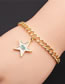 Fashion 4# Five-pointed Star Bracelet With Copper And Diamond Eyes