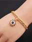 Fashion 3# Copper Plated Real Gold Color Geometric Eye Bracelet