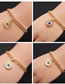 Fashion 1# Copper Plated Real Gold Color Geometric Eye Bracelet