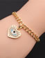 Fashion 1# Bronze Diamond-embellished Love Eye Bracelet