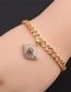 Fashion 3# Copper Plated Real Gold Color Eye Bracelet