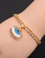 Fashion 4# Copper Plated Real Gold Color Eye Bracelet