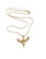 Fashion Gold Color Copper Plated Real Gold Color And Zirconium Angel Necklace