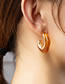 Fashion Dark Brown Acrylic Irregular Geometric Earrings