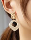 Fashion Gold Color Acrylic Irregular Geometric Stud Earrings