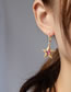 Fashion Five-pointed Star Alloy Diamond-studded Geometric Five-pointed Star Earrings