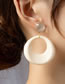 Fashion Brown Acrylic Geometric Ring Ear Studs