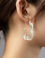 Fashion White Acrylic Geometric Stud Earrings