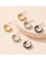 Fashion Silver Alloy Geometric C-shaped Earrings