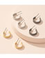 Fashion Gold Color Alloy Geometric C-shaped Earrings