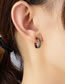 Fashion Dark Gray Alloy Geometric C-shaped Earrings