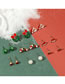 Fashion Socks Christmas Tree Christmas Cartoon Elk Walking Stick Earrings Set