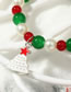 Fashion Sled Deer Christmas Dripping Antlers Geometric Beaded Bracelet