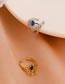 Fashion Gold Color C-shaped Ear Clip With Copper Inlaid Zirconium Chain