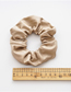 Fashion Bright Coffee Leather Pleated Hair Tie
