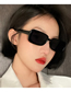 Fashion Bright Black Gray Resin Geometric Box Sunglasses