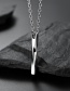 Fashion Black + Pl004 3 * 60 + 5cm Titanium Steel Spiral Straight Necklace