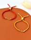 Fashion Red Copper Knit Cross Bracelet