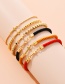 Fashion Red Copper Knit Cross Bracelet