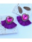 Fashion Purple Alloy Diamond Love