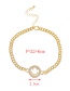 Fashion Gold Titanium Steel Striped Zircon Girl Love Bracelet Real Gold Plan