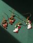 Fashion Crescent Alloy Dropper Christmas Series Earrings