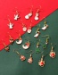 Fashion Crescent Alloy Dropper Christmas Series Earrings