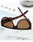 Fashion Leopard Print/whole Tea Large Frame Wide Leg Rice Stud Sunglasses