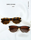 Fashion Bright Black/full Gray Metal Hinge Square Frame Sunglasses