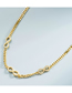 Fashion Gold Color Copper Inlaid Zirconium Number Necklace