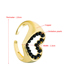 Fashion White Copper Gold-plated Hollow Pearl Love Open Ring