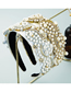 Fashion Gold Color Pearl And Diamond Rice Beads Broad Brim Headband