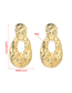 Fashion Gold Color Alloy Oval Earrings