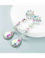 Fashion Ab Color Alloy Geometric Drop Diamond Earrings