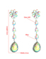 Fashion Ab Color Alloy Geometric Drop Diamond Earrings