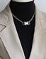 Fashion Silver Color Thick Chain Function Buckle Necklace