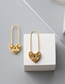 Fashion Gold Color Titanium Steel Gold-plated Color-preserving Love Lock Earrings