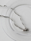 Fashion Silver Color Titanium Steel Love Heart Chain Necklace