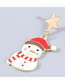 Fashion Christmas Tree Snowman Christmas Alloy Oil Drop Diamond Christmas Tree Snowman Earrings