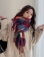 Fashion Red-blue Colorful Graphic Print Flowers Scarf  Acrylic %2f Artificial Wool