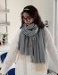 Fashion Light Gray Imitation Shell Velvet Wave Point Stream Scarf  Acrylic %2f Artificial Wool