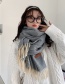 Fashion Apricot Dotted Leaf Printed Flow Snap Scarf  Fleemere