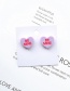 Fashion Pink Acrylic Letter Love Stud Earrings