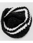Fashion Black Striped Knitted Fisherman Hat