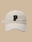 Fashion Grey Letter Embroidered Baseball Cap
