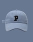 Fashion Grey Letter Embroidered Baseball Cap