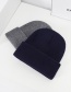 Fashion Grey Solid Color Knitted Pullover Hat